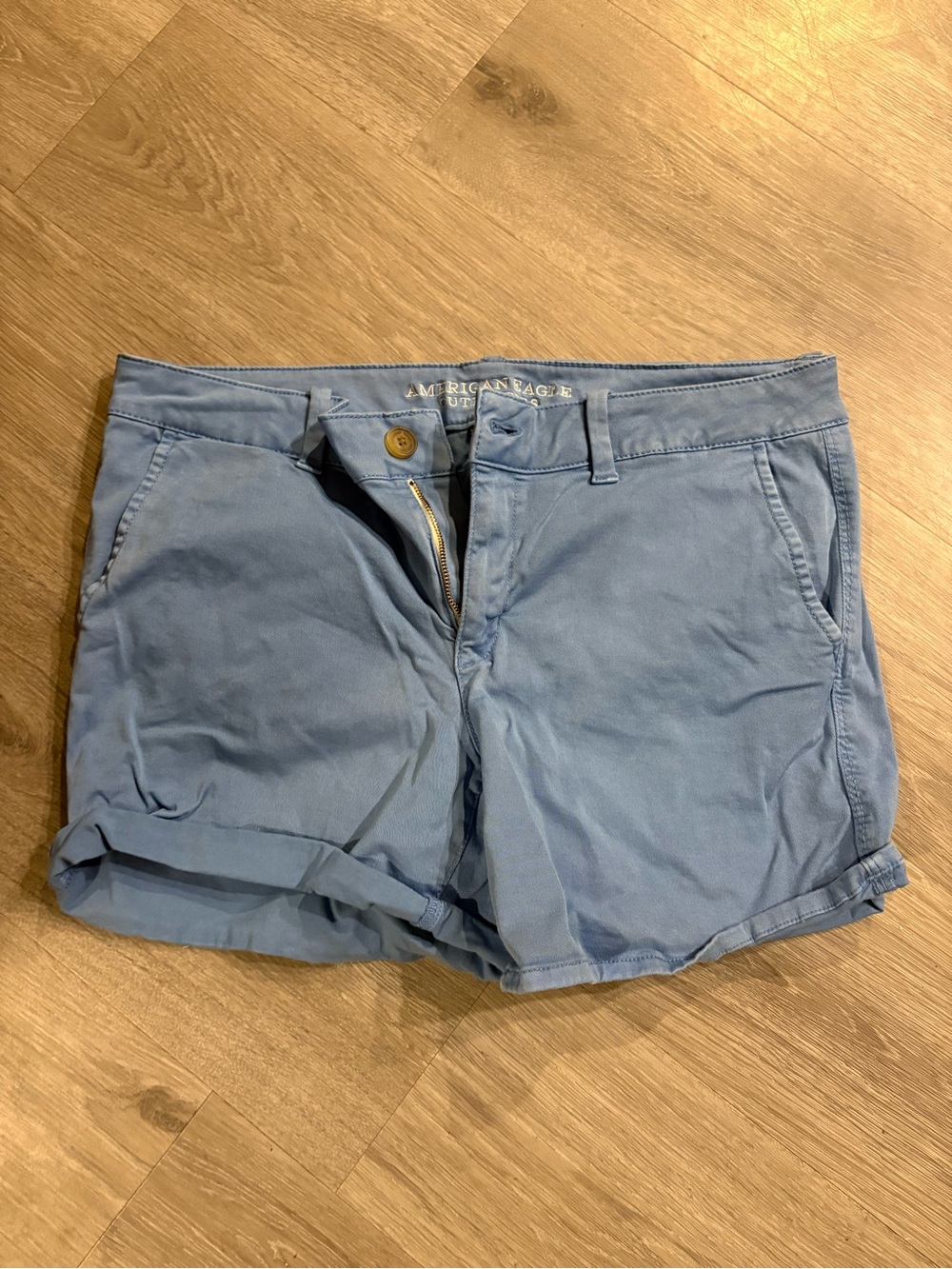 American Eagle Outfitters Soft Light Blue Women's Cotton Shorts